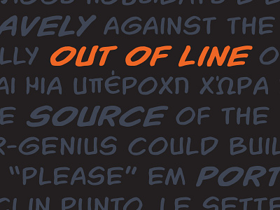 Out of Line BB font