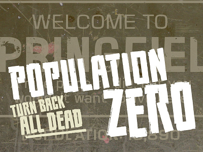 Population Zero BB font