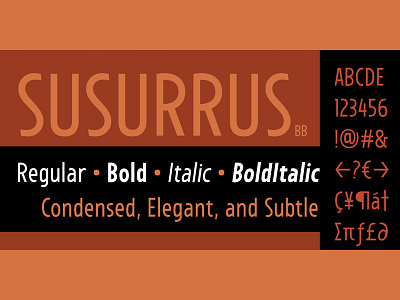 Susurrus BB font