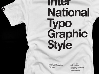 International Typographic Style T-Shirt grid helvetica style swiss t shirt