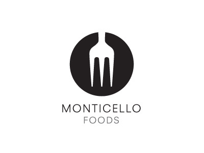 Monticello Icon food fork logo logotype