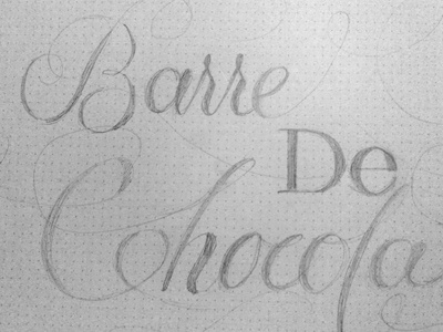 Barre de Chocolat buddy carr script skateboard typography