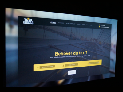 Landing Page Concept — Taxi Stockholm