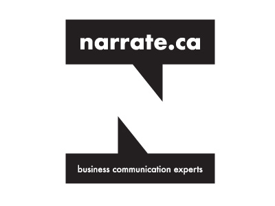 Narrate branding communicate communications cooperbility logo n narrate negative space