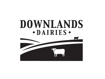 Downland Dairies branding cooperbility cow dairy design downland farming graphics logo