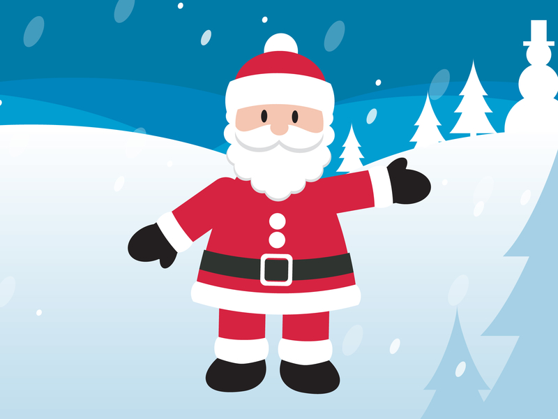 Father Christmas In The Snow By Tom Cooper On Dribbble