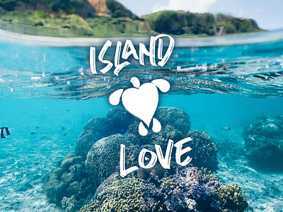 Island Love adventure branding cooperbility design drawing illustration island islandlove logo love turtle typography vector writing