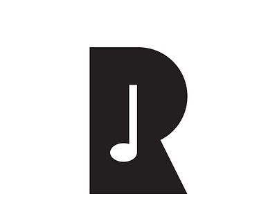 R music notes branding cooperbility design icon logo monogram music note typography
