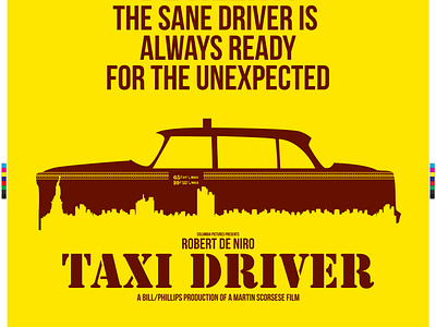 Taxi Driver cab cooperbility custom movie poster driver film poster illustraion movie poster new york poster robert de niro taxi taxi driver type typogaphy yellow cab