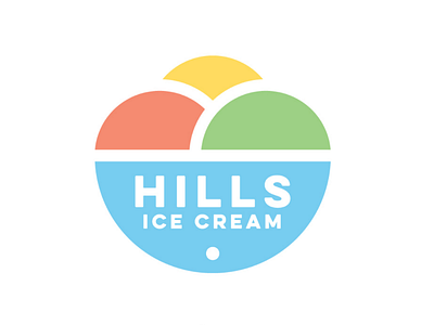 Hills ice-cream brand cooperbility hills ice cream logo scoops sloops tasty yummy