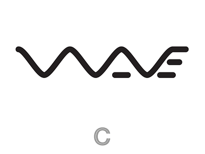 WAVE brand cooperbility font line logo ocean sound type typography wave writing