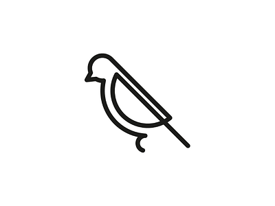 Office Bird bird brand cooperbility line logo office paperclip shape simple