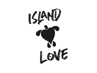 Island love brand cooperbility galapagos heart island island love logo love romance seaturtle turtles type typography