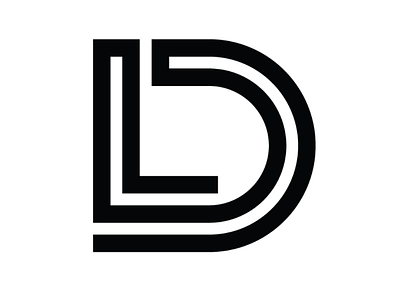 LD brand cooperbility d l ld lettering lines logo monogram shapes simple type typography