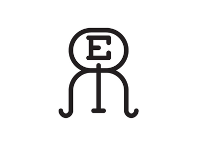 R.E.R brand cooperbility curvy e logo minimal modern monogram r rer simple