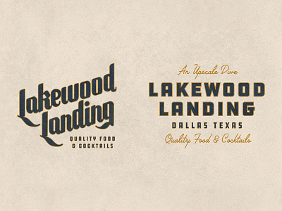 Lakewood Landing food and cocktails logo design quality