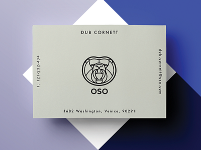 OSO Logo bear busines card line icon line illustration logo