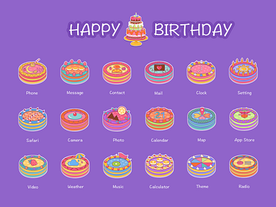 Happy Birthday Icon app icon design birthday birthday cake cake happy birthday icon