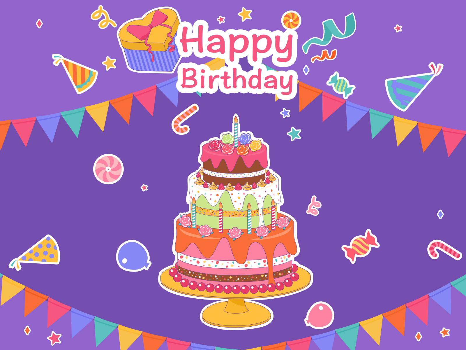 Happy Birthday Cake by Endi Chen on Dribbble