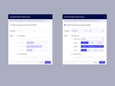 Modal form UI design