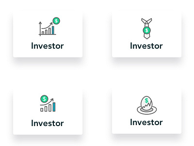 Investor icon explorations design explorations finance icon investor lines ui