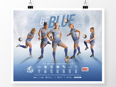 2018 Drake Soccer Poster athletics college design drake poster print print design soccer sports