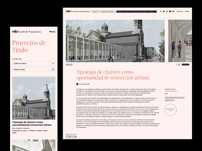 Escuela de Arquitectura udp ui ux web design