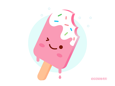 Ice Cream 2.5d drawing ps