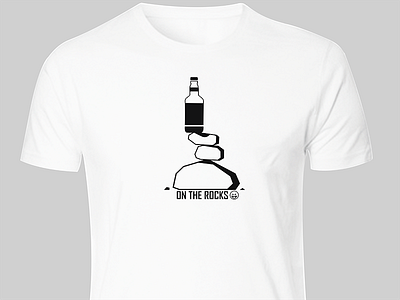 T shirt print - On The Rocks branding