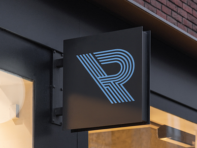 R logo design concept abstract lines branding color colorful illustration logo logo design modern pattern text