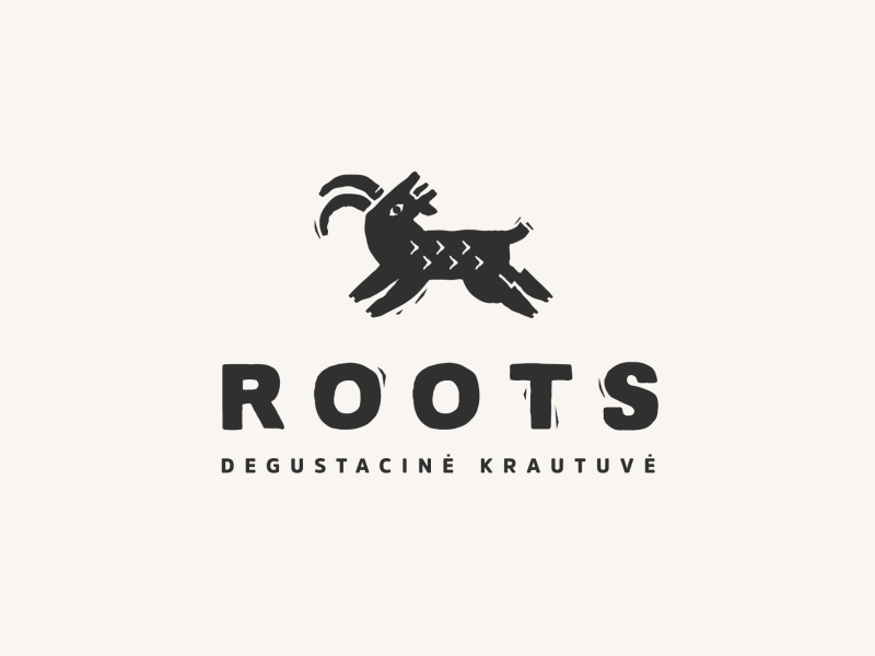 ROOTS tasting shop branding vilnius wine cheese monochrome white black natural eco brand branding logo