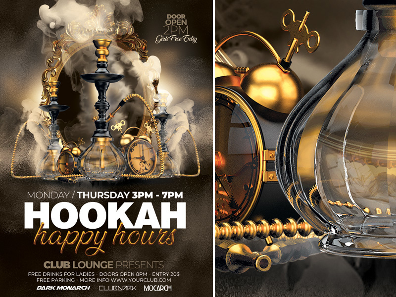 Hookah Happy Hours by Darkmonarch on Dribbble
