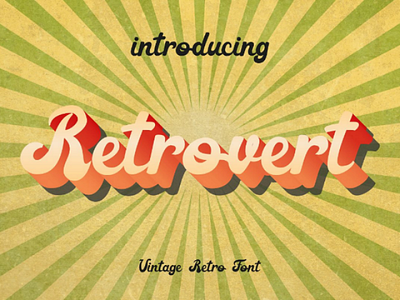 Retrovert - retro handlettering font