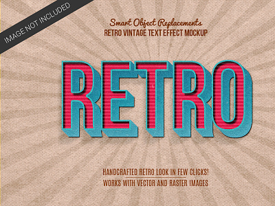 Retro Vintage Text effect add on