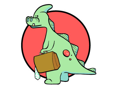 Moving Day dinosaur fun illustration kidlit suitcase
