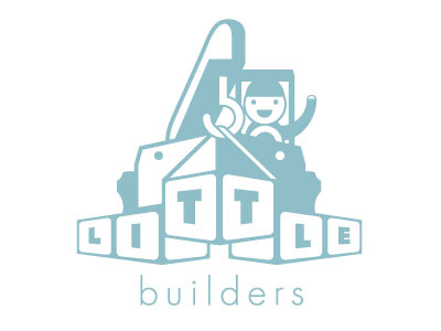 Little Builders Concept 2 builders construction daycare illustration kids logo