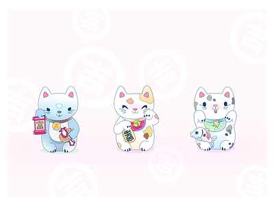 Maneki neko cat cute japanese kawaii kitty lucky maneki neko