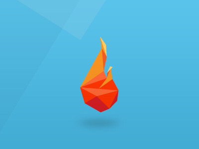 1st Dribbble fire geometric icon invitation
