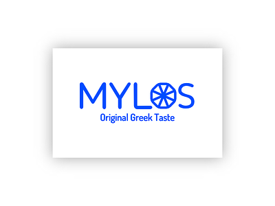 Mylos Branding blue brand branding design flat food greece greek greek food logo mile minimal mylos restaurant tradional vector