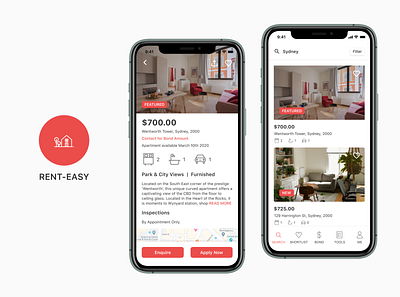 Rent-easy iOS App iosapp iosmobileapp rentalapp ui uidesign uxdesign uxuidesign