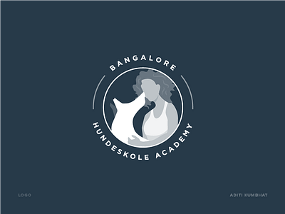 Bangalore Hundeskole Academy Logo academy animal bangalore brand branding brandmark dog hundeskole logo shape