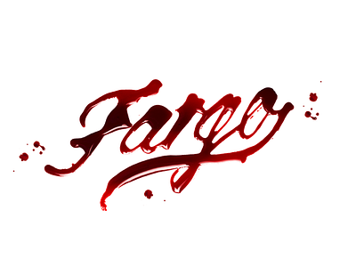 FARGO blood fargo lettering logo script title treatment type