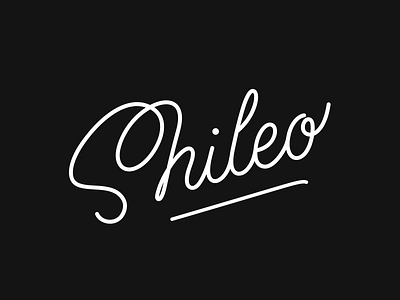Shileo logo lettering logo monoline retro script type vintage wordmark