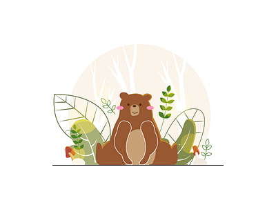 Cute Bear 02 art artist artwork bear bear illustration cute animal cute art flat illustration illustraion illustration art illustrator spring vector vector art vector illustration