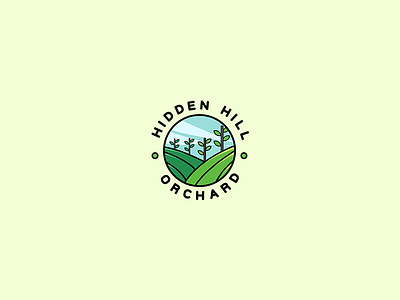 Hidden Hill Orchard logo brand design branding cute design farm logo graphicdesign illustration logo logo design logodesign logotype logotype designer logotypedesign vector