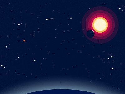 Launch! art illustration launch solar system space space exploration vector