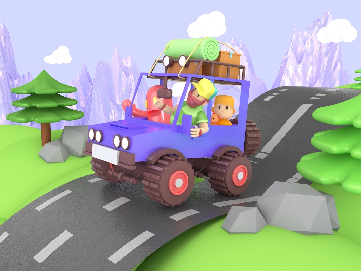 go on a trip by Dllllll on Dribbble