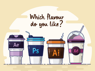 Adobe Flavours design icon illustration vector vector art vector illustration