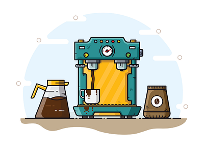Coffee time ☕️ coffee icon vector illustration