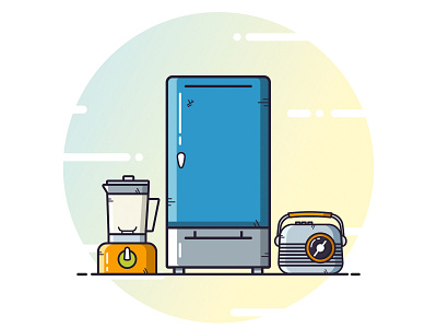 Icon Design for Electronics Appliances electronics flatdesign icon illustration vector